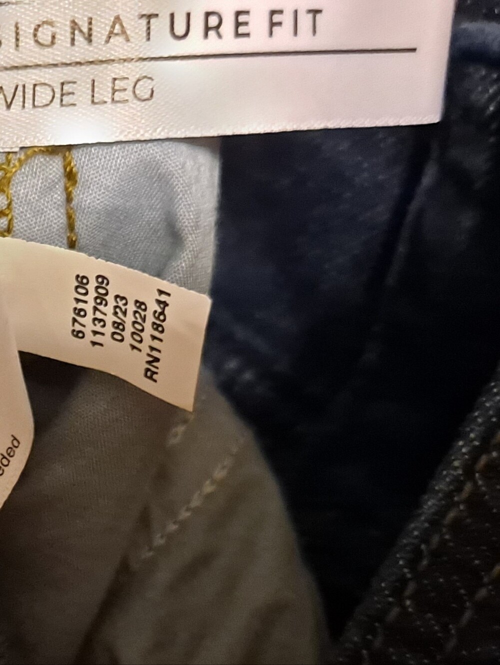 Lane Bryant Women's Wide Leg Jeans - Dark Blue Sz 20 - Picture 7 of 8